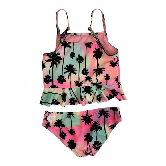 NWT Hurley UPF 50+ Palm Tree Tankini Swimsuit Set 167789b3bdadd8 4 Pink Multi - Picture 2 of 5